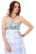 Sequin Bodice Short Party Dress with Cascading Ruffles — in alternative picture
