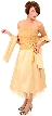 Net and Bow Shirred Bodice Short Party Dress