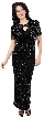Long Beaded Dress with Attached Short Jacket