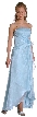 Asymmetric Organza Blue Dress