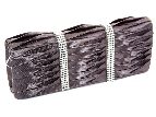 Rhinestone Embellished Satin Evening Bag in Gray