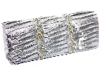 Rhinestone Embellished Satin Evening Bag in Silver