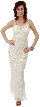 Double Strapped Floral Beaded Formal Dress