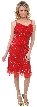 Crossed Back Beaded Cocktail Dress