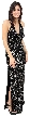 Halter Beaded Long Formal Gown — in alternative image