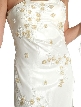 Formal Dress with Beaded Flower Patterns — in close up