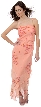 Formal Dress with Beaded Flower Patterns