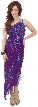 One Shoulder Prom Dress with Beaded Miniature Flowers