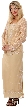 Long Formal Beaded Dress with Matching Jacket  — in Taupe