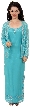 Long Formal Beaded Dress with Matching Jacket  — in Turquoise with Jacket