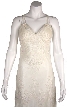 Floral Beaded Formal Dress — in Ivory color