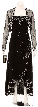 2 Piece Floral Beaded Formal Dress — in Black