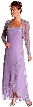 2 Piece Floral Beaded Formal Dress