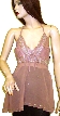 Halter and Empire Cut Top with Silver Beadwork — in Dusty Rose