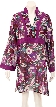 Long Sleeve Floral Print Purple Summer Dress