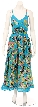 Spaghetti Strapped Butterfly Print Summer Dress in Blue