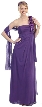 One Shoulder Formal Dress with Floral Detail