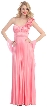 Floral Formal Dress with Abstract Lily Detail at Shoulder