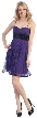 Pleated Short Bridesmaid Dress with Ruched Waistline