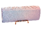 Rhinestone Embellished Satin Evening Bag in Champaign — in alternative picture