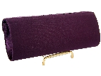 Rhinestone Embellished Satin Evening Bag in Purple — in alternative picture