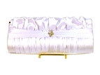 All Occasion Satin Evening Bag — in White