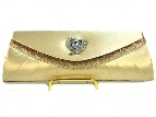 All Occasion Satin Evening Bag — in Camel