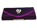 All Occasion Satin Evening Bag — in Purple