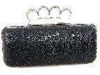 Metal Frame Elegant Evening Bag in Black — in alternative picture