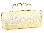 Metal Frame Elegant Evening Bag in Gold — in alternative picture