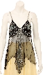 Spaghetti Strapped Gleamed Sheer Top