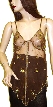 Asymmetric Net Top with Petal Sequin Accent