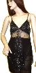 Asymmetric Spaghetti Net Top with Floral Beading