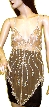 Asymmetric Net Top with Stem-Like Beadwork