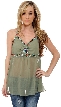 Halter Neck Beaded/Pebbled Top