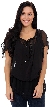 Short Sleeved Assymetric Sheer Top