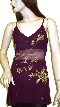 Floral Beaded Spaghetti StrappedTop