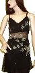 Floral Beaded Spaghetti Strapped Top