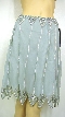 Bead Embellished Knee Length Skirt  — in Gray/Silver