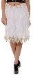 Bead Embellished Knee Length Skirt  — in White