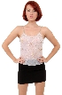 Net Top with Multi-color Beadwork — in White