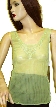 Hand Beaded Sheer Sleeveless Top — in Apple Green