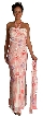 Halter Printed Bustier Long Evening Dress