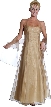 Criss Crossed Rhinestone Organza Formal Dress
