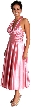 Halter Neck and Waisted Tea Length Formal Dress