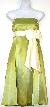 Strapless Bow & Sash Prom Dress — in Apple Green/Ivory