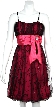 Rouched Shirred Short Cocktail Dress — in closeup