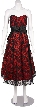 Classic Floral Print Lace Formal Dress