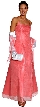 Criss Crossed Beaded Organza Evening Dress