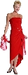 Asymmetric Rhinestone Off Shouldered Dress